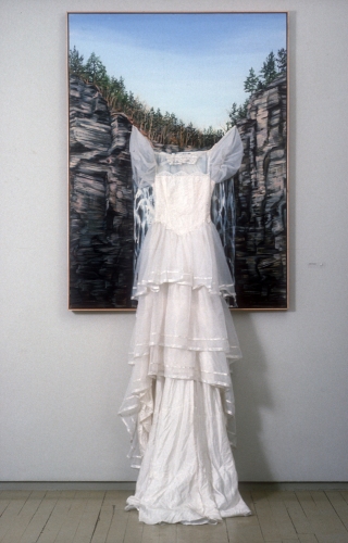 Cindy Tower Landscapes/National Parks oil on canvas with wedding dress
