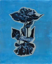 Claire Milah Libin Flowers reverse oil on glass  