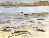 CLAIRE McCONAUGHY Fragile Landscape Watercolors 2020 watercolor on paper