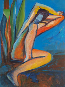 Claire Rosenfeld Figures Oil on board