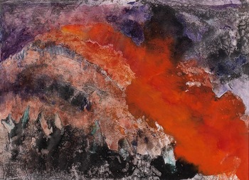 Claire Rosenfeld Prints encaustic monotype with watercolor