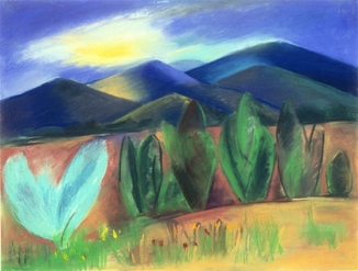 Claire Rosenfeld Landscapes pastel on paper