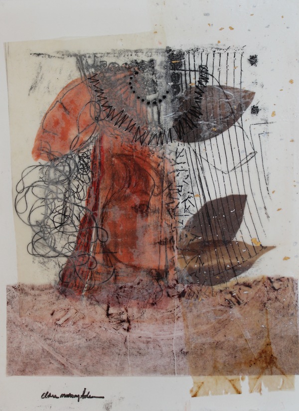 Clare Murray Adams Encaustic on Paper encaustic and collage on paper