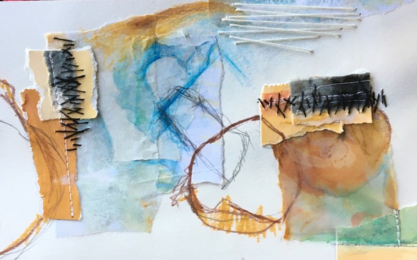 Clare Murray Adams Small Paper Collages mixed media collage
