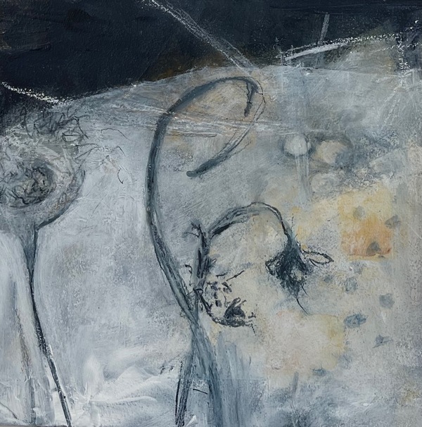 Clare Murray Adams 6 x 6" for $66-$75 mixed media painting