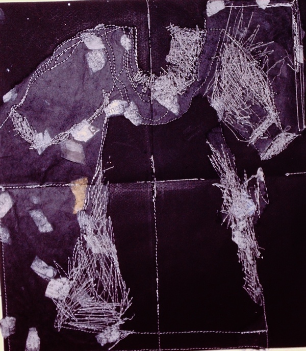 Clare Murray Adams Sewing Machine as Drawing Tool paper and thread