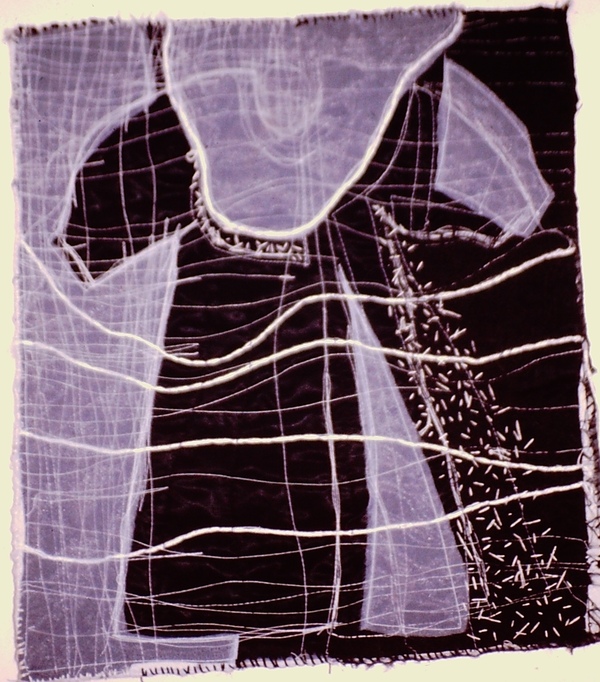 Clare Murray Adams Sewing Machine as Drawing Tool paper, fabric, thread and embroidery floss