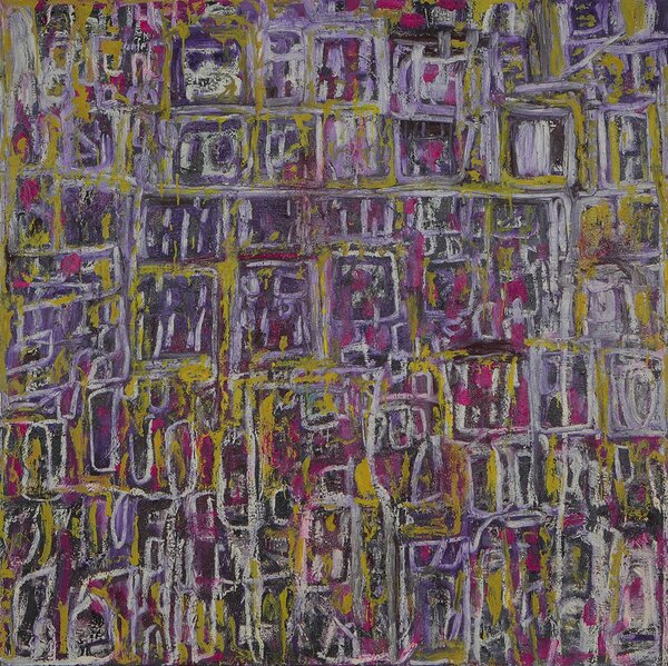 Claudia Ryan GalleryIII oil,oil stick,gitter on canvas
