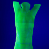  Despairing Adolescent 3D printed, cast blue uranium glass