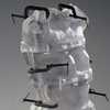  The Human Form Glass, maple, river rock, bronze, iron, pigments and c. clamps