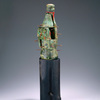  Bottle/Coca Cola Form Cast recycled glass, iron nails, glass beads, steel wire, wood and oil paint