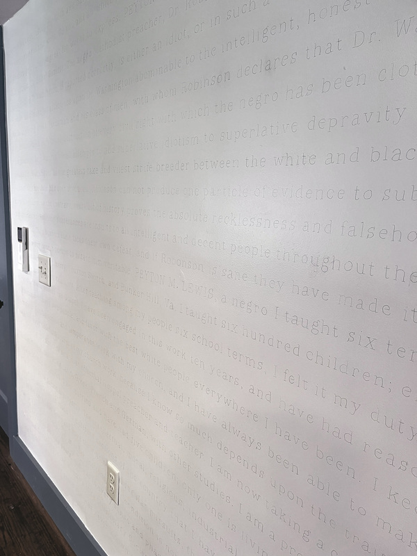 Clover Archer  Copenhaver Scholar in Residence (2024-2025) graphite on plaster wall