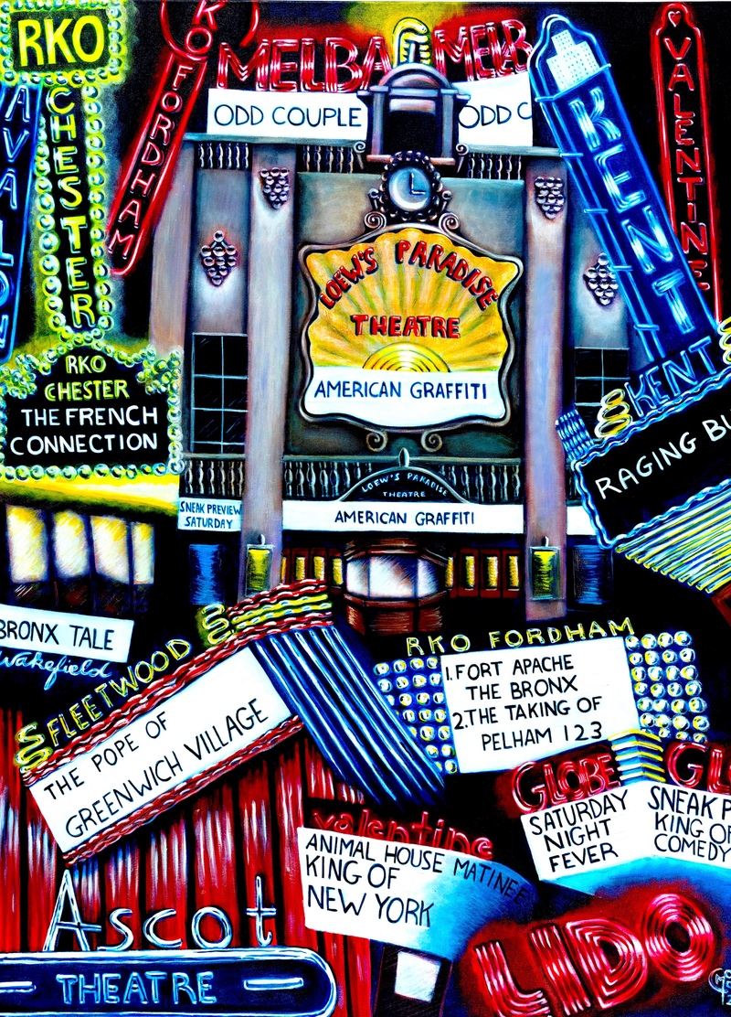 Connie Manna GROWING UP BRONX Acrylic on Canvas 