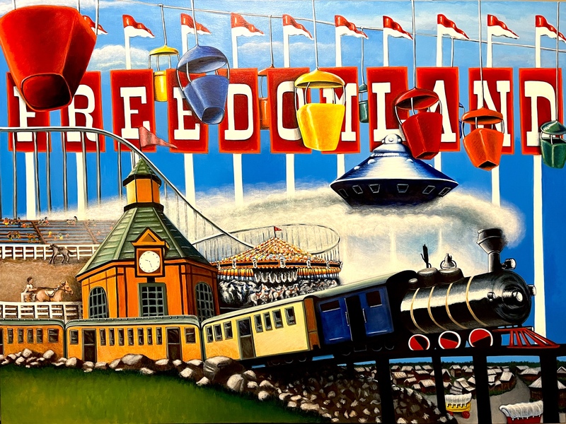 Connie Manna GROWING UP BRONX Acrylic on Canvas