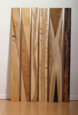 Constance Kiermaier Planks mixed media on wood