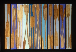 Constance Kiermaier Planks mixed media on wood