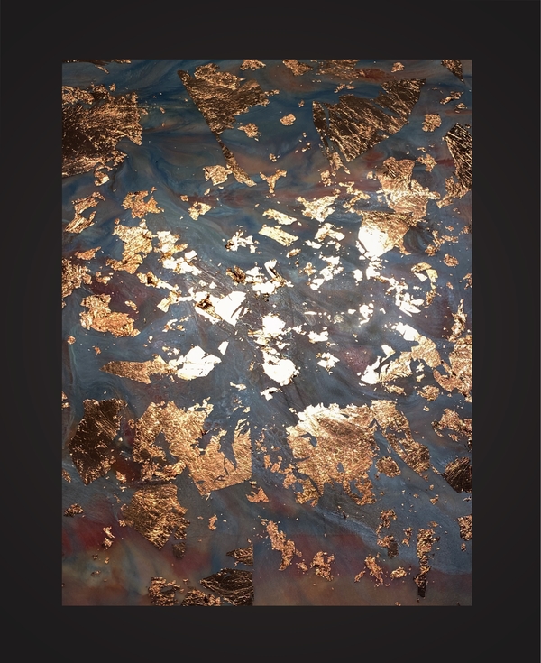Constance Vallis SHATTERED LIGHT 2020 Encaustic, copper leaf on panel