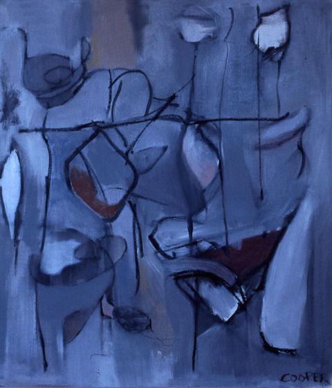 Marcia Cooper ON PAPER, 1988-1989 oil and charcoal on  wall paper