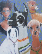 Sandra Maresca Animal Narratives oil on canvas