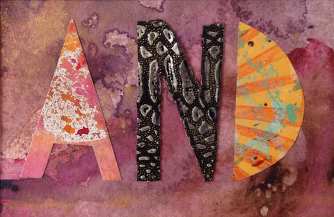 ngalaiya Painted/Sewn Collage mixed media collage on paper
