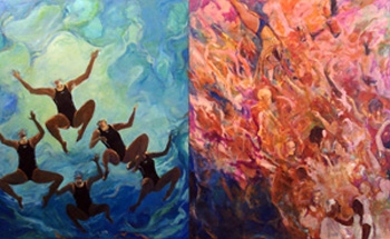 Cuba Ray Falling And Suspension acrylic/canvas