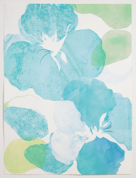 Cynthia MacCollum Flowerpower monotype, oil based ink