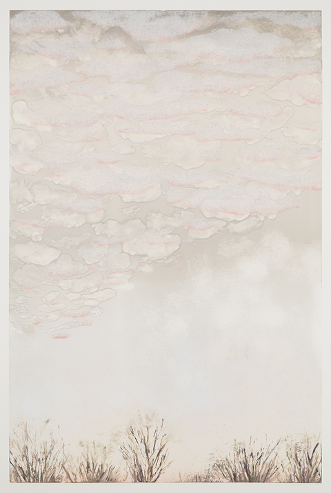 Cynthia MacCollum Clouds Collagraph Monoprint