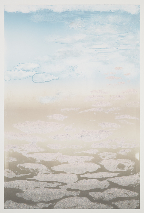 Cynthia MacCollum Clouds Collagraph Monoprint