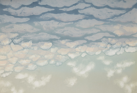 Cynthia MacCollum Clouds Collagraph Monoprint