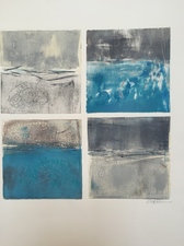 cynthia whalen Mixed Media / New Work Oil Monotype, graphite, thread