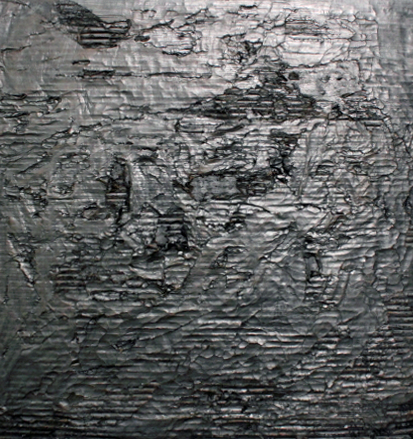 Daniel Healey drawing found graphite sticks, corrugated fiber board, (cardboard)