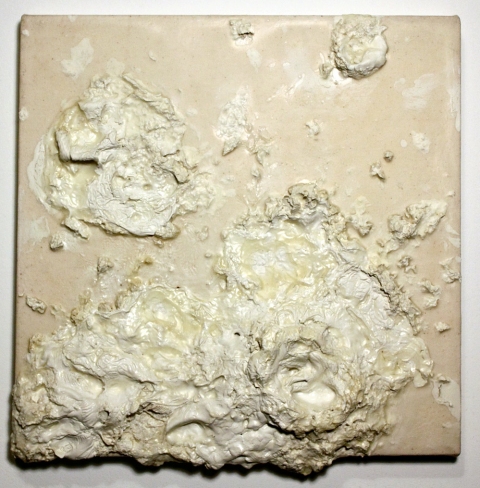 Daniel Healey glue  glue, pulp paper, canvas