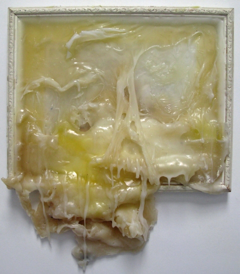 Daniel Healey glue  glue, found framed photograph of rubber ducks