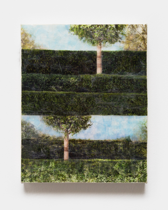 Daniel Healey tape  ink transfer, tape, paper on canvas