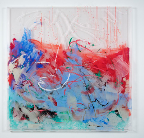 DANIELLE FRANKENTHAL New Image Gallery Acrylic paint and oil stick on acrylic resin 