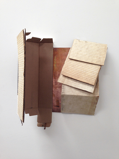  sculpture cardboard and copper