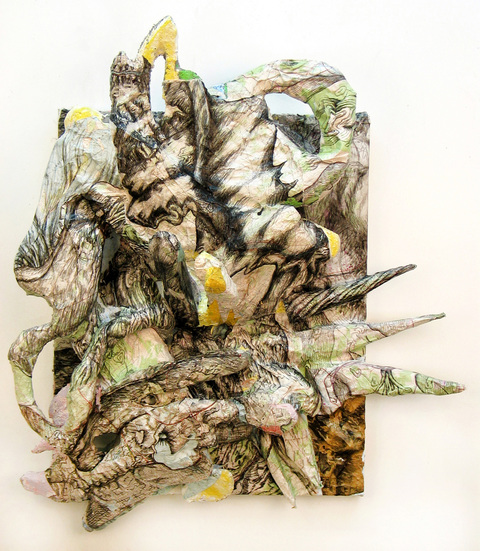 Contemporary Chrishawn 3d Papier Mache Sculpture