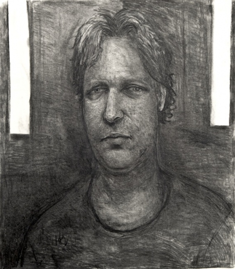 Danny Turitz Portraits charcoal on paper
