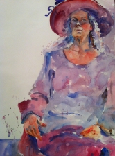 Dara Tomeo - Acrylics and Watercolors Watercolor Faces and Figures Watercolor