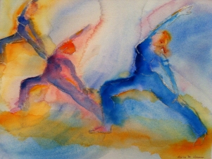 Dara Tomeo - Acrylics and Watercolors Watercolor Yoga Series Watercolor