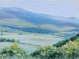 Dara Tomeo - Acrylics and Watercolors  Acrylic Landscapes from the Hildene, VT Acrylic