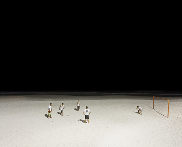 Soccer Match, Copacabana Beach, Rio de Janeiro, Brazil, 2013