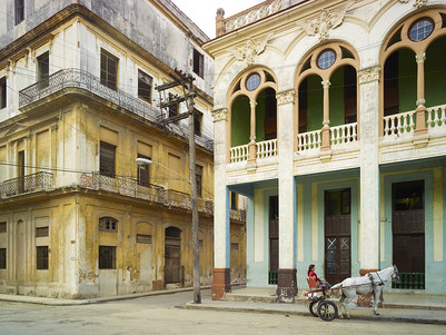 Street Corner with Horse, Havana, Cuba, 2014