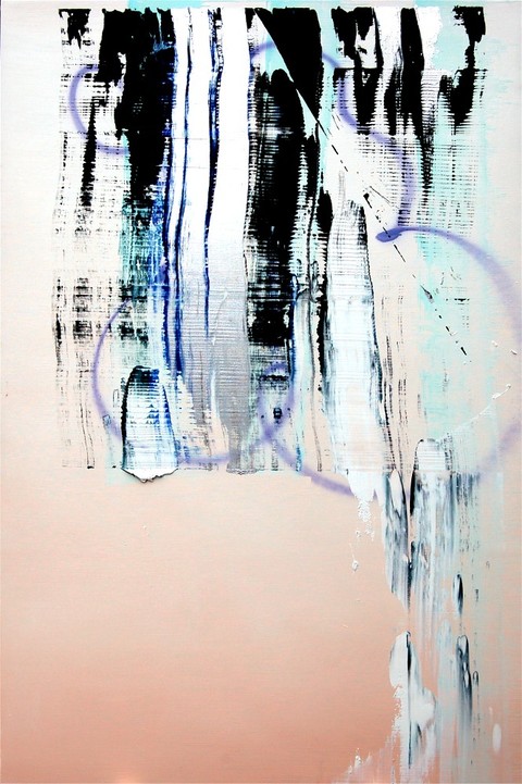  Artist David A. French : Paintings and Works on Paper Pull Paintings oil and aluminum powder on panel