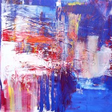  Artist David A. French : Paintings and Works on Paper "Chromatic Payoff" Noyes Museum 2018-2019 oil on herringbone twill linen