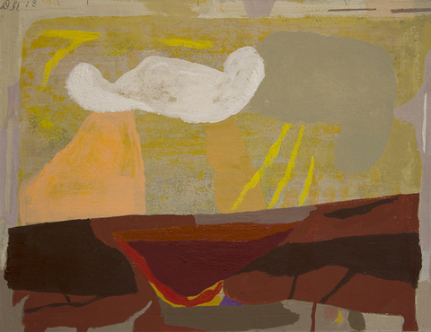 Desert Paintings on Paper 2018 gouache on handmade paper