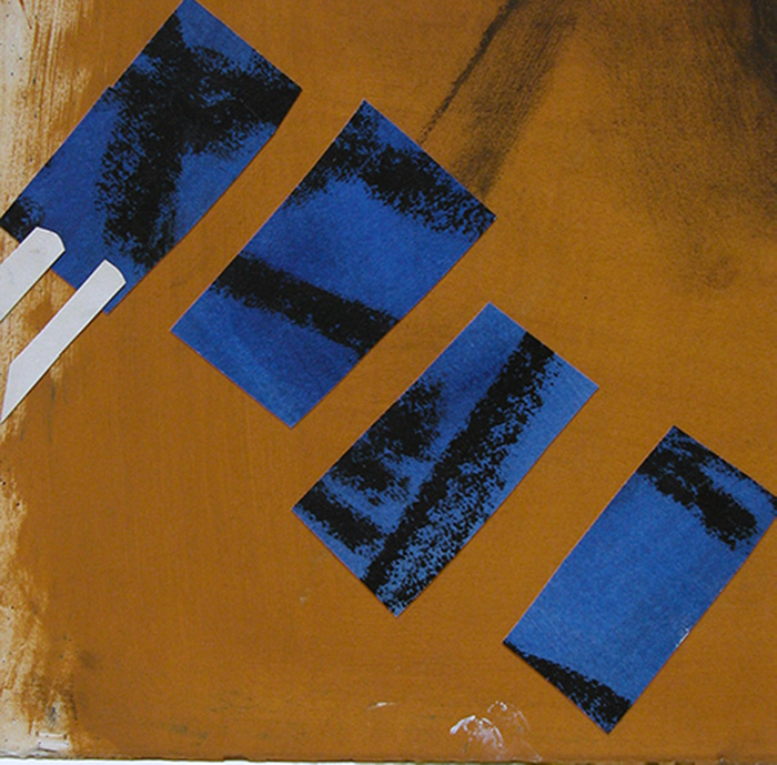4 Cars Works on Paper Collage on paper