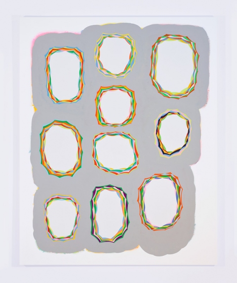 david kelley "cartoosh" 2010 - 2012 acrylic gouache on canvas