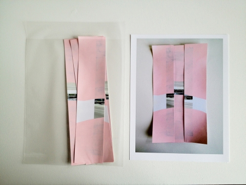 david kelley "slice splices" 2012 gouache, archival print, archival magazine bag
