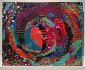 DAWN TAPPEN Spiraling Into Spring Acrylic on Canvas 